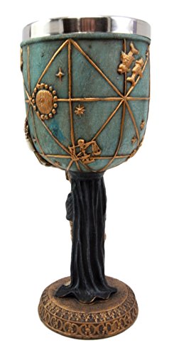 Ebros Gift Ebros Greek Titan God Atlas Skeleton Bearing Globe 5oz Wine Drink Goblet Chalice Cup