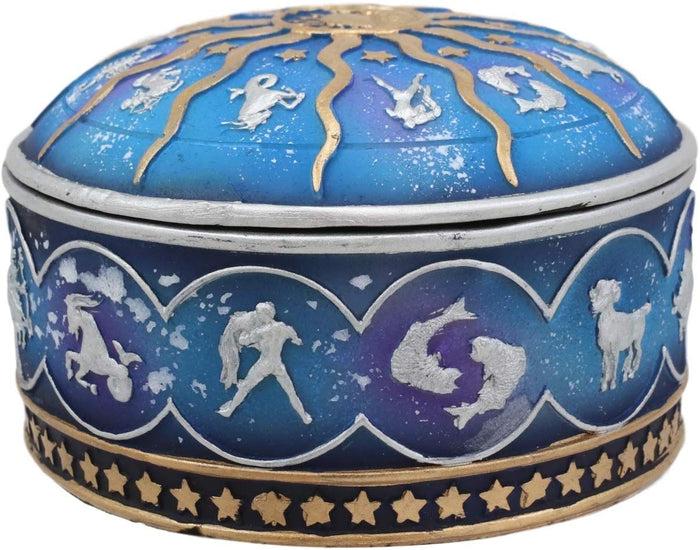 Ebros Gift Ebros Greek Zodiac Constellations With Sun And Moon Lid Decorative Trinket Box