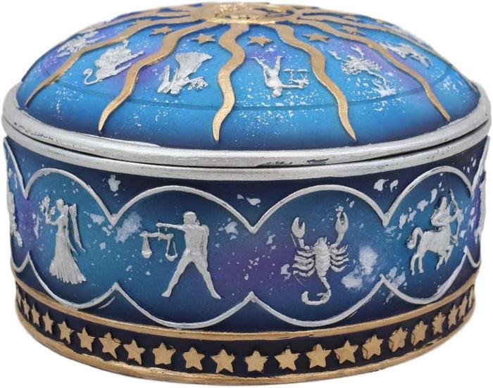 Ebros Gift Ebros Greek Zodiac Constellations With Sun And Moon Lid Decorative Trinket Box
