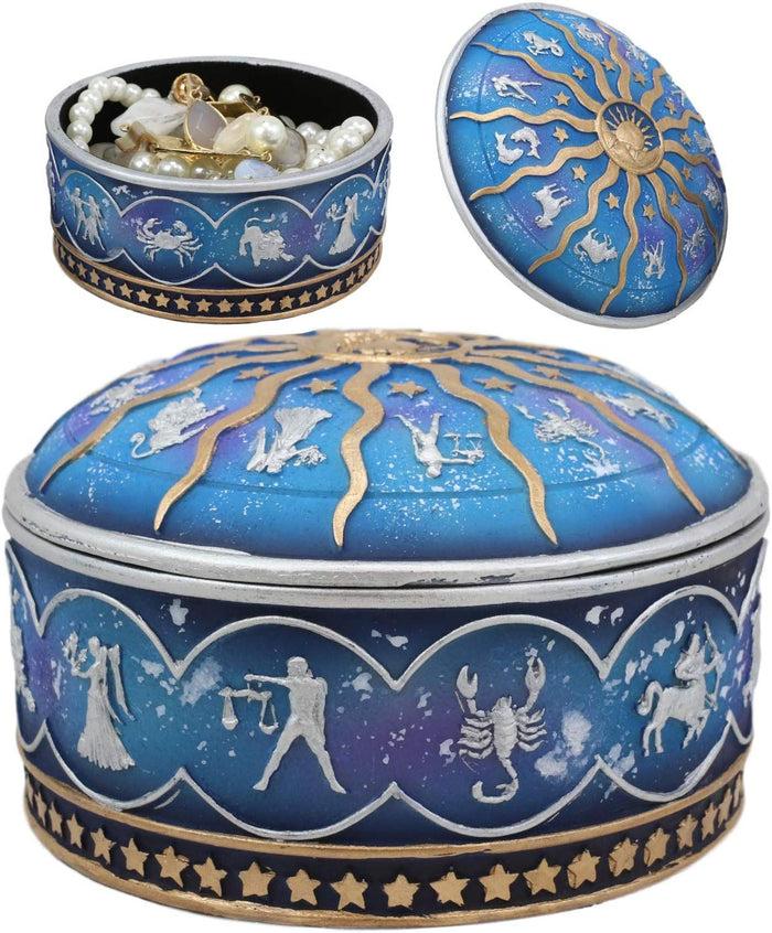 ebros gift Ebros Greek Zodiac Constellations with Sun and Moon Lid Decorative Trinket Box