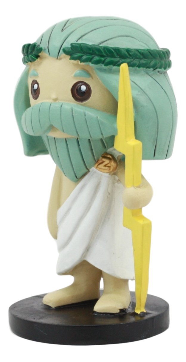 Ebros Gift Ebros Greekies Collection Greek Mythology God Zeus Holding Lightning Bolt Statue