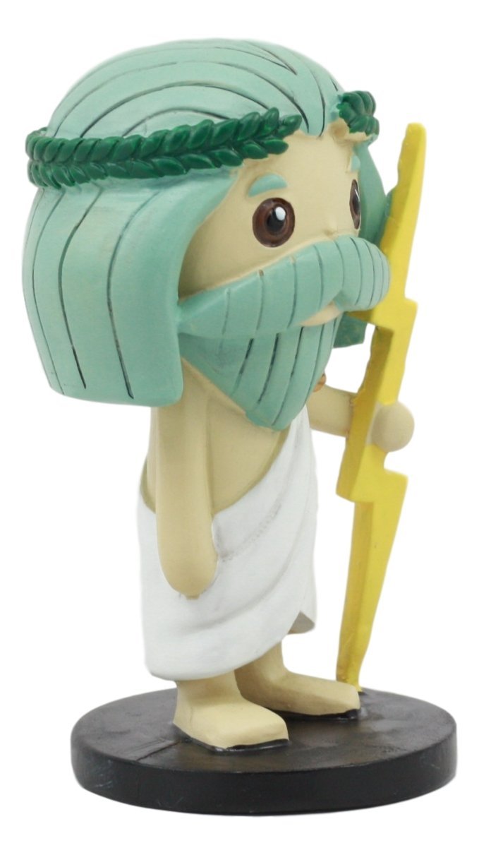 Ebros Gift Ebros Greekies Collection Greek Mythology God Zeus Holding Lightning Bolt Statue