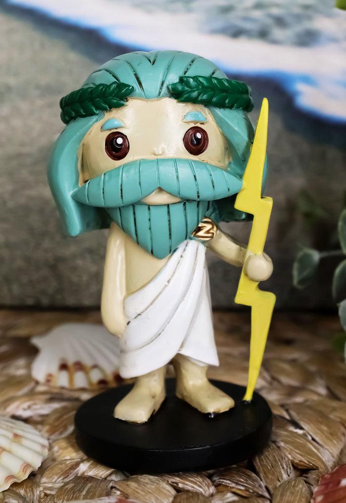 ebros gift Ebros Greekies Collection Greek Mythology God Zeus Holding Lightning Bolt Statue