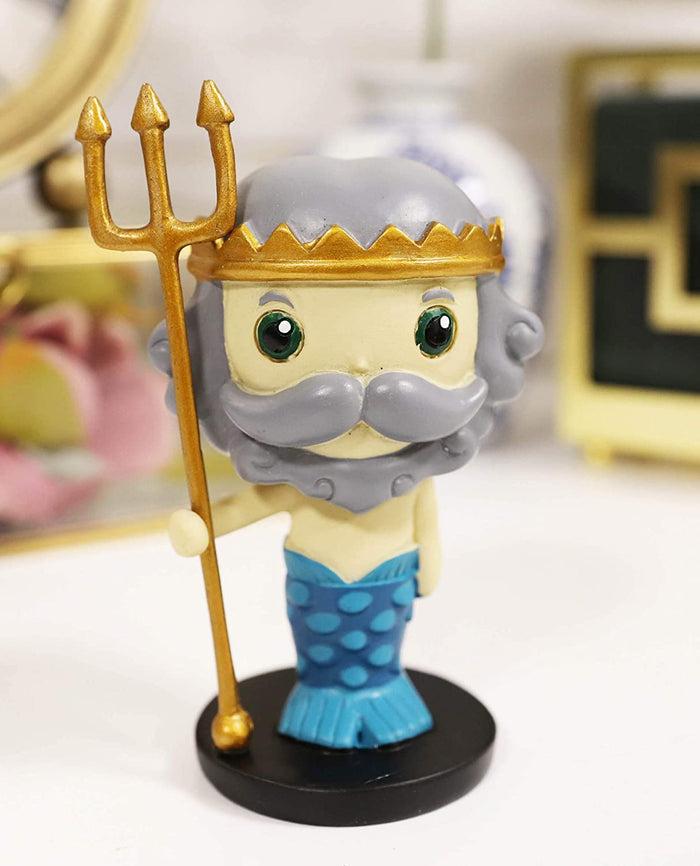 Ebros Gift Ebros Greekies Collection Greek Mythology Poseidon With Trident Statue 4.25" H