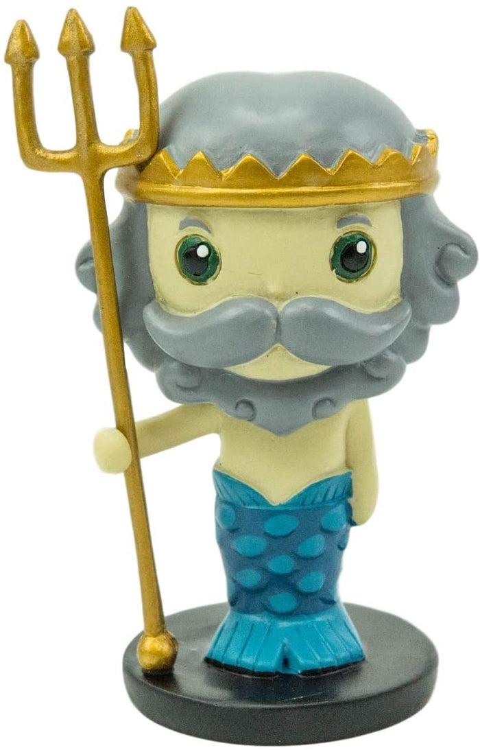 ebros gift Ebros Greekies Collection Greek Mythology Poseidon with Trident Statue 4.25" H