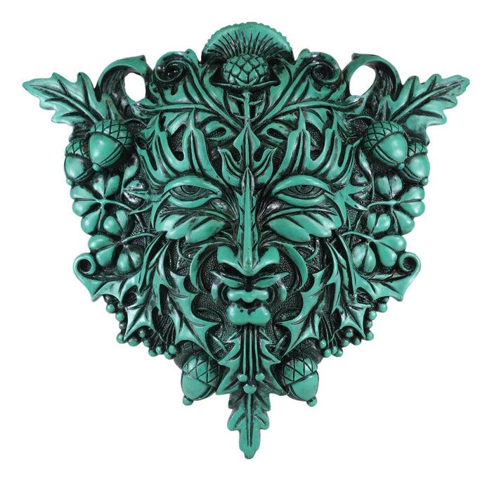 Ebros Gift Ebros Green Acorn & CloverGreenman Unique Wall Plaque Sculpture By Maxine Miller