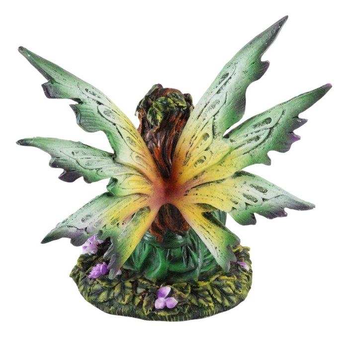 Ebros Gift Ebros Green Gaia Earth Tribal Fairy With Purple Baby Dragon Wyrmling Fantasy Figurine