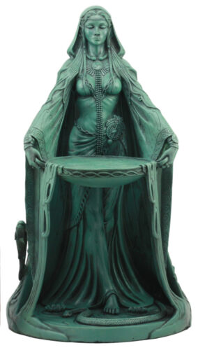 Ebros Gift Ebros Green Maxine Miller Celtic Triple Goddess Danu With Cauldron Statue 16"H