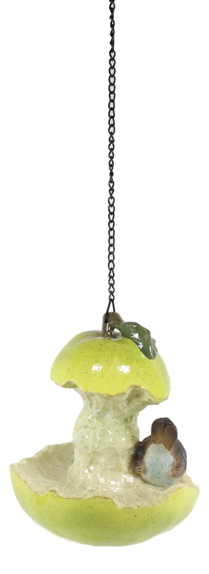 Ebros Gift Ebros Green Pear Fruit W/ Perching Finch Bird Feeder W/ Hanging Chains Figurine