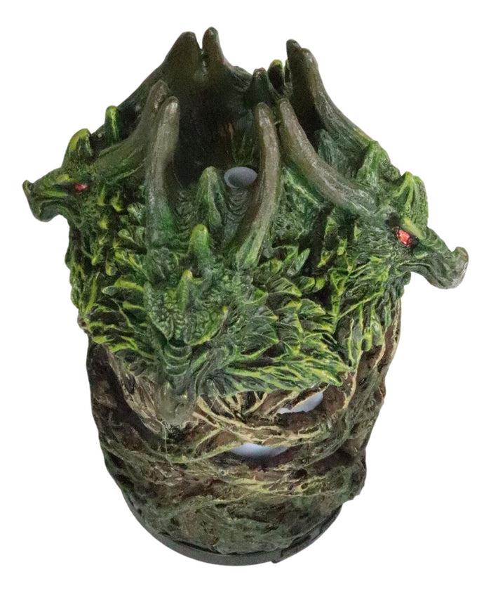 Ebros Gift Ebros Greenman Dryad Tree Hydra 4 Headed Dragon Aroma Oil Diffuser With LED Lights