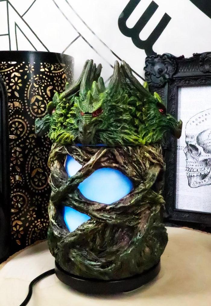 ebros gift Ebros Greenman Dryad Tree Hydra 4 Headed Dragon Aroma Oil Diffuser With LED Lights