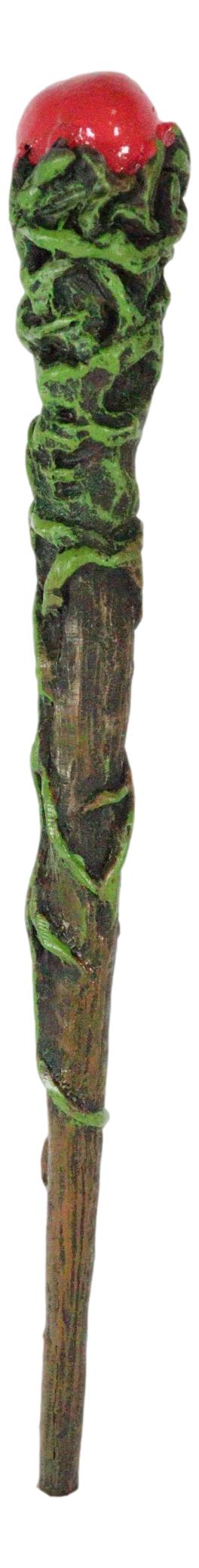 Ebros Gift Ebros Greenman Vine With Red Orb Fantasy Sorcery Wizard Cosplay Toy Magic Wand 9.25"L