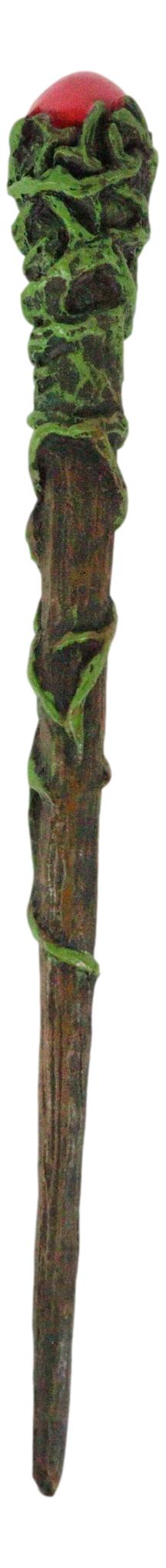 Ebros Gift Ebros Greenman Vine With Red Orb Fantasy Sorcery Wizard Cosplay Toy Magic Wand 9.25"L