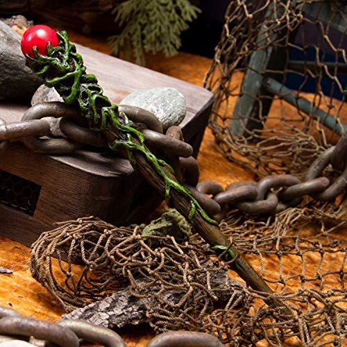 ebros gift Ebros Greenman Vine With Red Orb Fantasy Sorcery Wizard Cosplay Toy Magic Wand 9.25"L