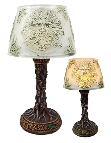 Ebros Gift Ebros Greenman Whispering Willows Mini LED Table Courtesy Lamp Figurine 7.5"H