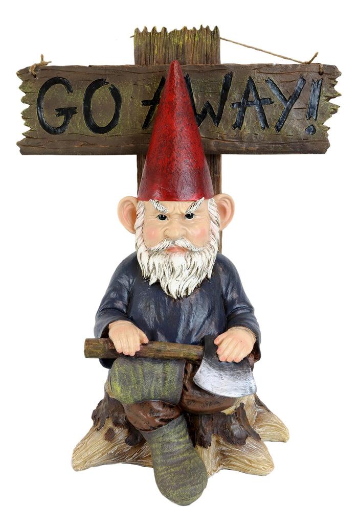 Ebros Gift Ebros Grinchy Rude Angry Gnome With Axe Welcome Statue Home Greeter Unwelcome