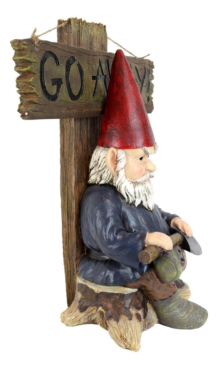 Ebros Gift Ebros Grinchy Rude Angry Gnome With Axe Welcome Statue Home Greeter Unwelcome