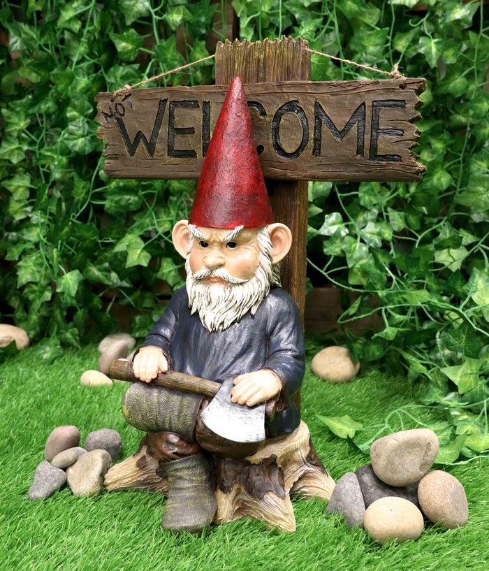 ebros gift Ebros Grinchy Rude Angry Gnome With Axe Welcome Statue Home Greeter Unwelcome