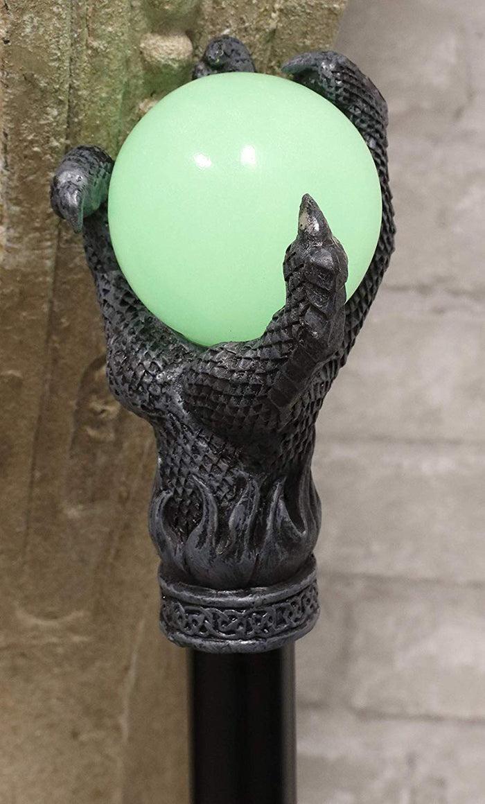Ebros Gift Ebros Grip Of Fire Dragon Claw Glow In The Dark Decor Prop Walking Swagger Cane