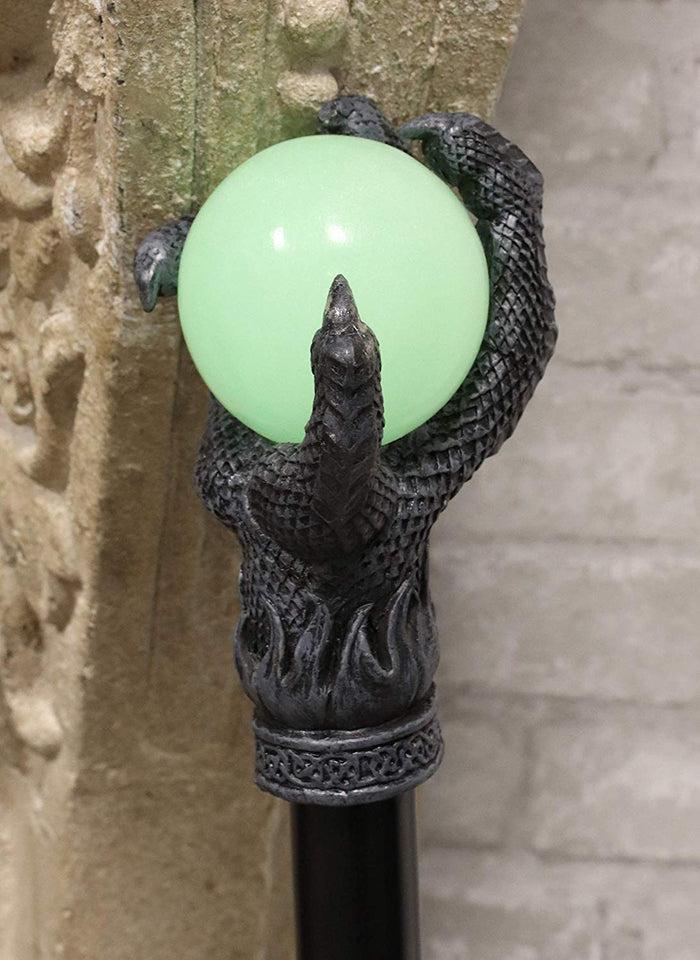 Ebros Gift Ebros Grip Of Fire Dragon Claw Glow In The Dark Decor Prop Walking Swagger Cane