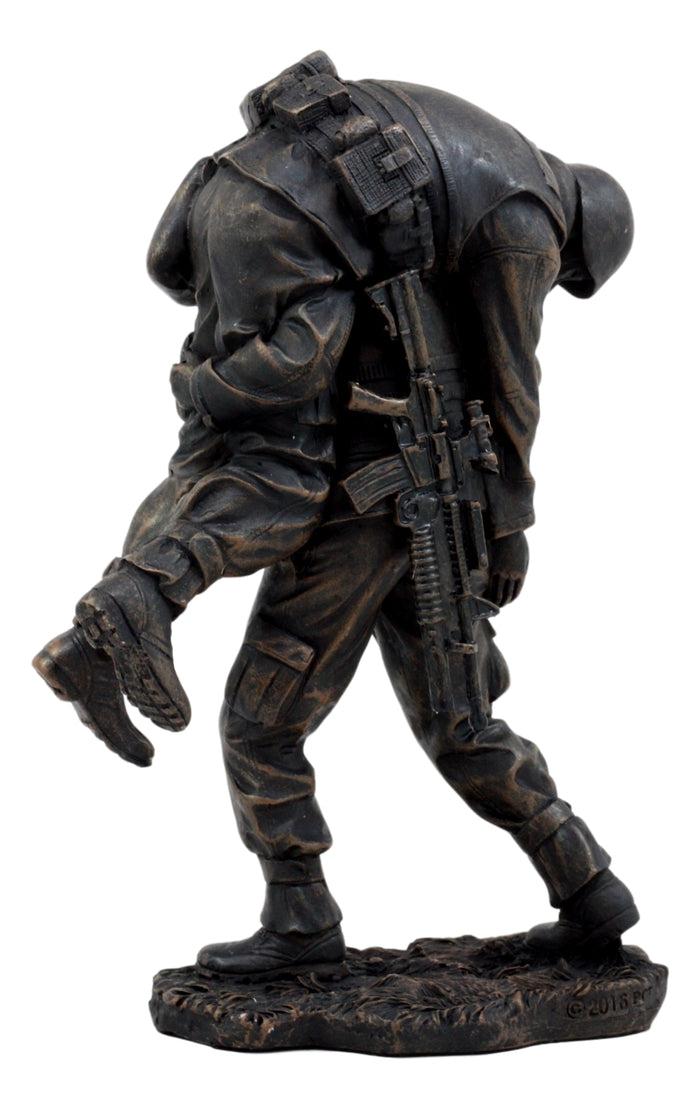 Ebros Gift Ebros Hacksaw Ridge Military Soldier Carrying A Wounded Brother Figurine 7.25"H Army