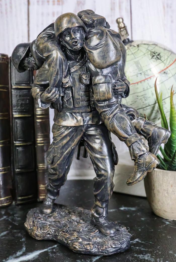 ebros gift Ebros Hacksaw Ridge Military Soldier Carrying A Wounded Brother Figurine 7.25"H Army