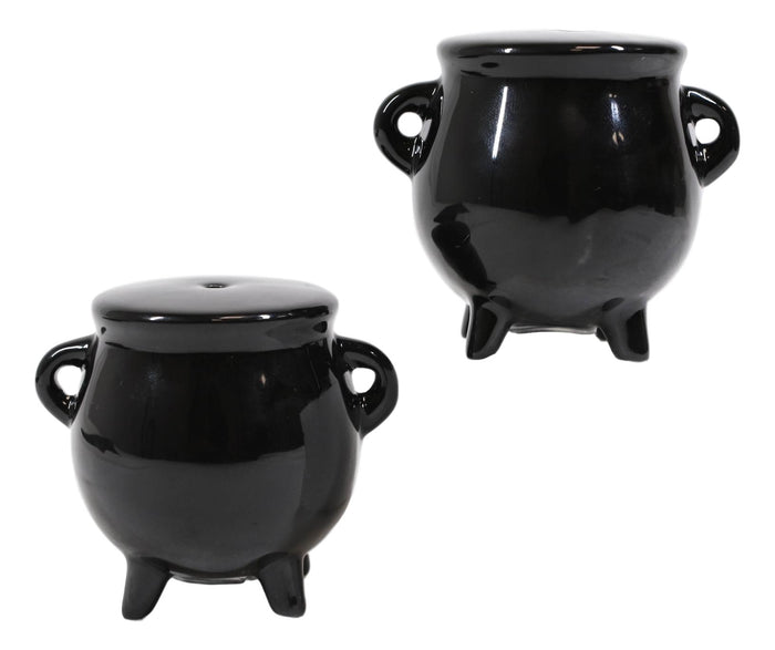Ebros Gift Ebros Halloween Witching Hour Witch Magic Black Cauldrons Salt N Pepper Shakers