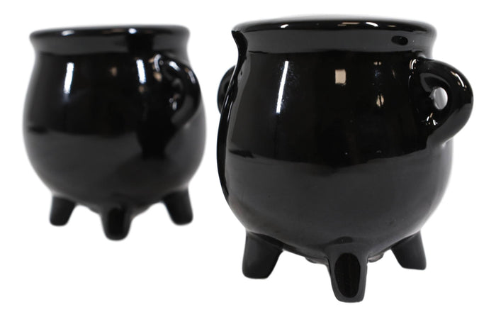 Ebros Gift Ebros Halloween Witching Hour Witch Magic Black Cauldrons Salt N Pepper Shakers