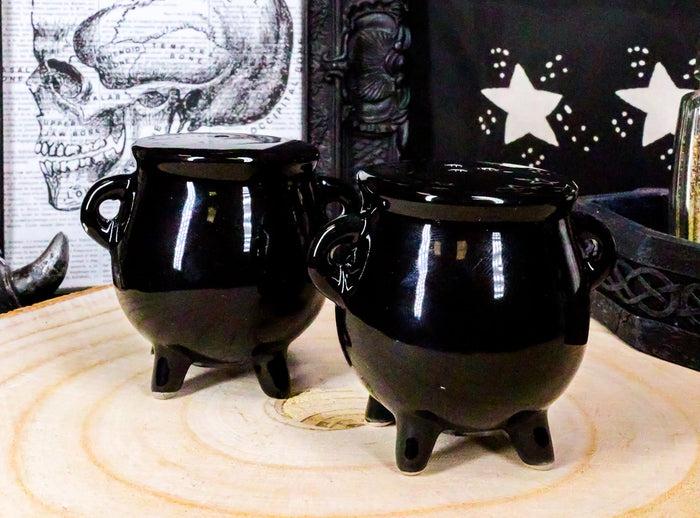 ebros gift Ebros Halloween Witching Hour Witch Magic Black Cauldrons Salt N Pepper Shakers
