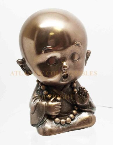 Ebros Gift Ebros Happy Buddha Joyful Baby Monk Meditating Inner Peace Figurine Ohm Bodhisattva