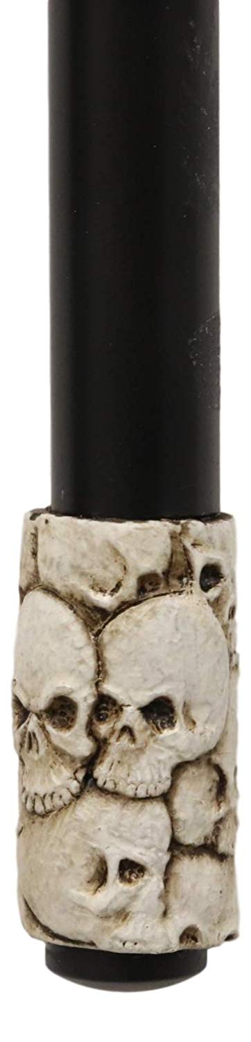 Ebros Gift Ebros Harbinger Of Doom Rolling Evil Eye Swagger Cane Staff With Skeletal Hand Handle 36" Long Decorative Costume Prop Accessory Decor Collectible Figurine NOT A Medical Walking Assistance Cane