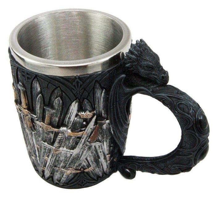 Ebros Gift Ebros HBO Series Game Of Thrones Iron Throne Wine Goblet And Tankard Mug Set