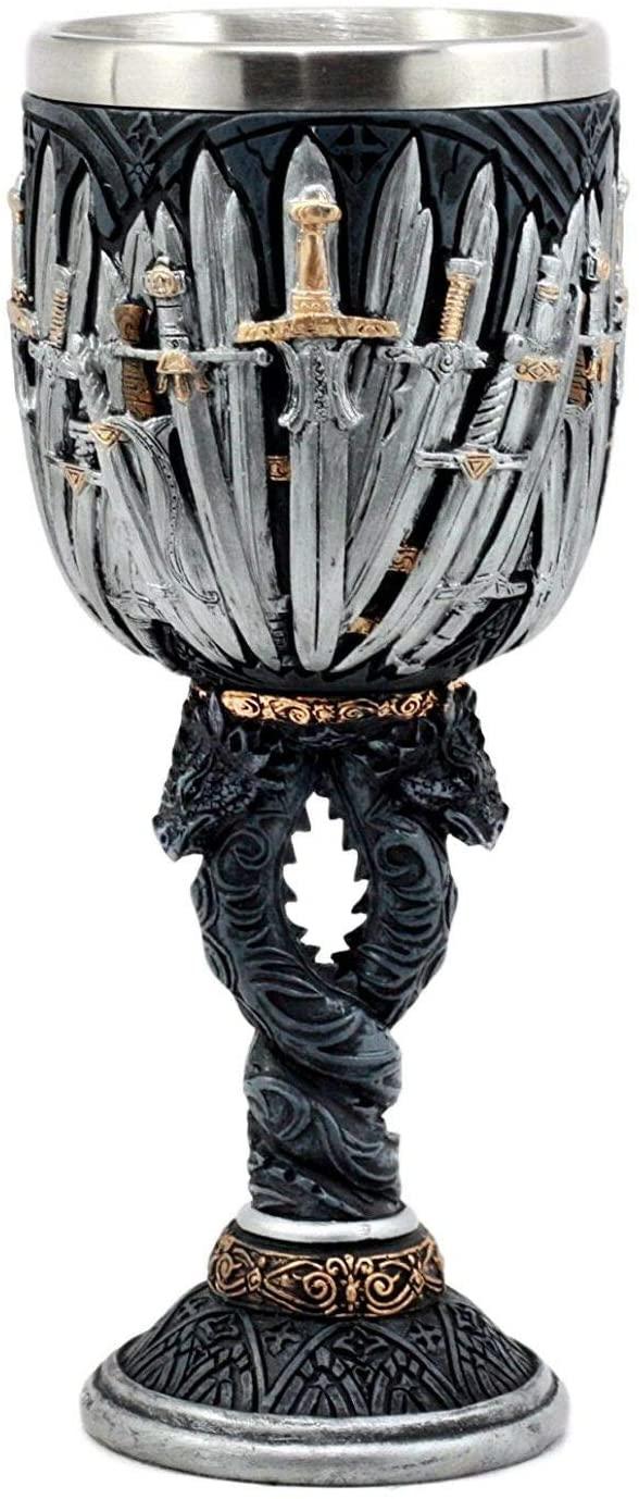 Ebros Gift Ebros HBO Series Game Of Thrones Iron Throne Wine Goblet And Tankard Mug Set