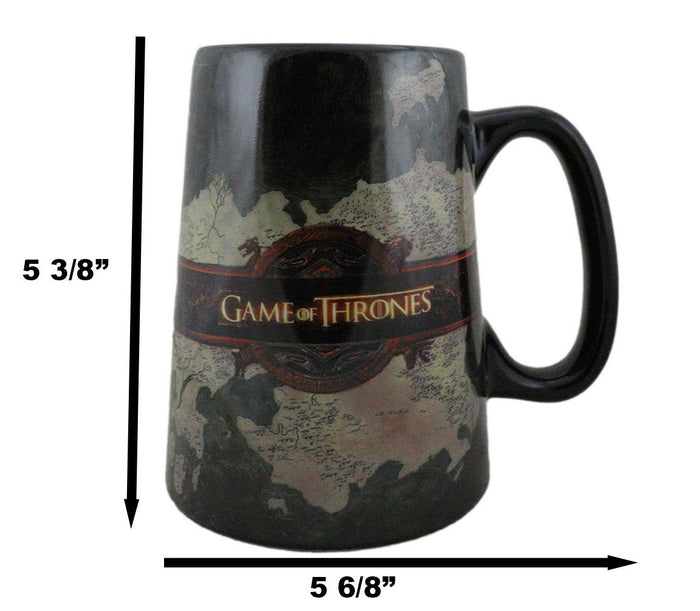 Ebros Gift Ebros HBO Series Game Of Thrones Map Of Westeros And Essos Ceramic Mug 5.5"Tall