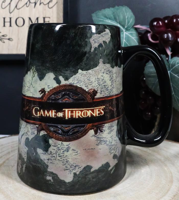 ebros gift Ebros HBO Series Game Of Thrones Map Of Westeros And Essos Ceramic Mug 5.5"Tall