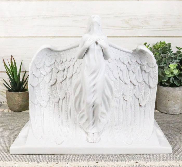 ebros gift Ebros Heaven Bound Rising Angel Cremation Urn Statue Bottom Load Funeral Supply
