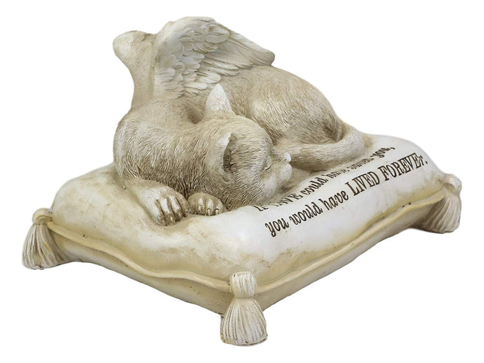 Ebros Gift Ebros Heavenly Angel Cat Cremation Urn Small Pet Memorial Statue 8.25" Long