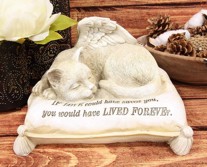 ebros gift Ebros Heavenly Angel Cat Cremation Urn Small Pet Memorial Statue 8.25" Long