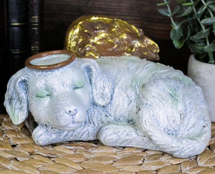 ebros gift Ebros Heavenly Halo Angel Dog Urn Statue 8" Long Pet Memorial All Dogs Go to Heaven