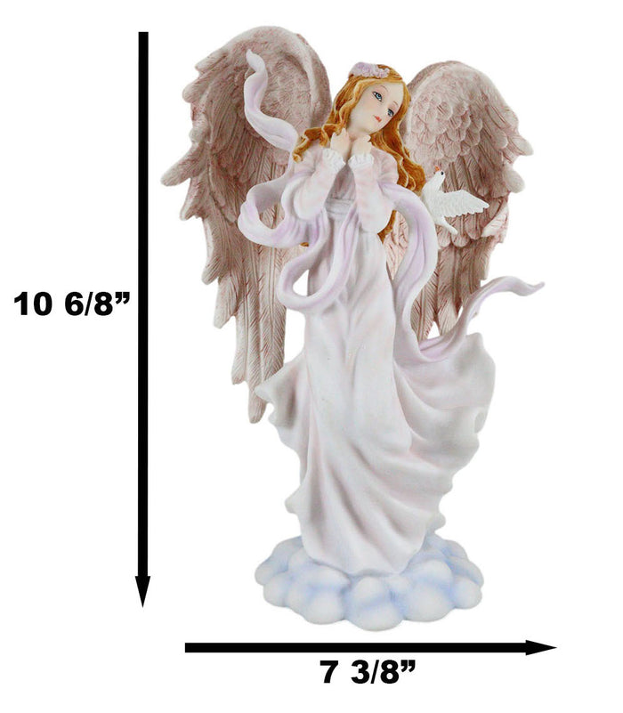 Ebros Gift Ebros Heavenly Seraphim Angel Of Wisdom And Worship With Doves On Clouds Figurine