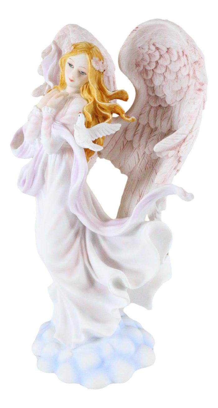 Ebros Gift Ebros Heavenly Seraphim Angel Of Wisdom And Worship With Doves On Clouds Figurine