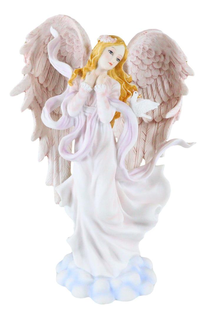 Ebros Gift Ebros Heavenly Seraphim Angel Of Wisdom And Worship With Doves On Clouds Figurine