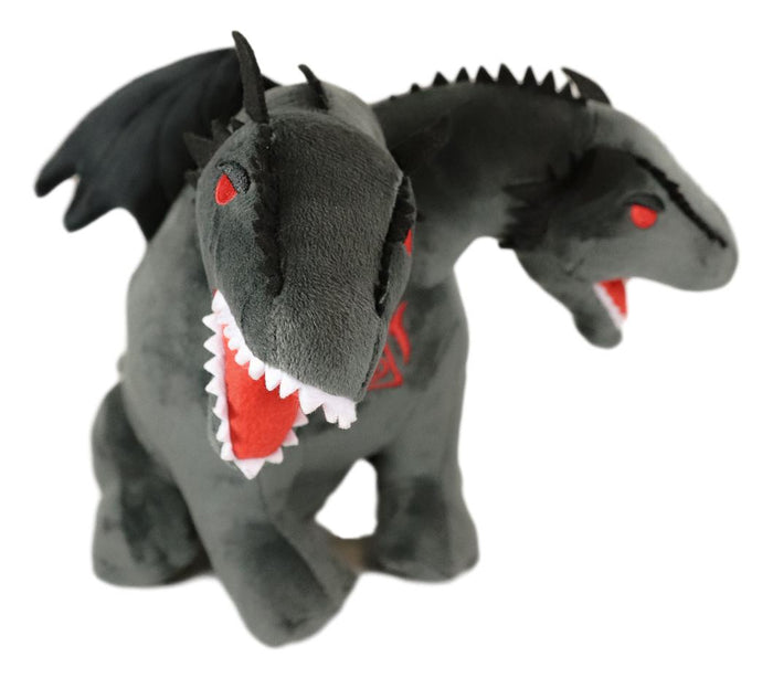 Ebros Gift Ebros Hercules Second Labor Greek Hydra 2 Headed Dragon Luxe Soft Plush Toy Doll 14"W