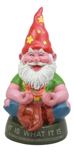 Ebros Gift Ebros Highly Content Meditating Hippie Gnome Statue As Hipster Happy Gnome Decor