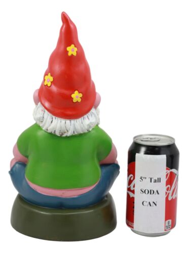 Ebros Gift Ebros Highly Content Meditating Hippie Gnome Statue As Hipster Happy Gnome Decor