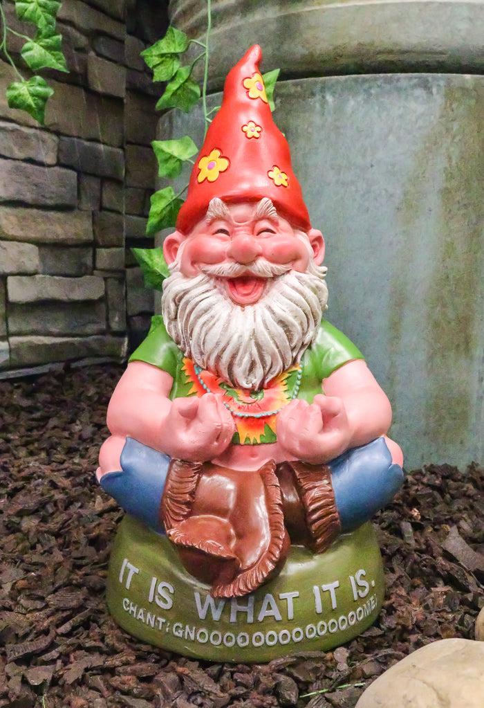 ebros gift Ebros Highly Content Meditating Hippie Gnome Statue As Hipster Happy Gnome Decor