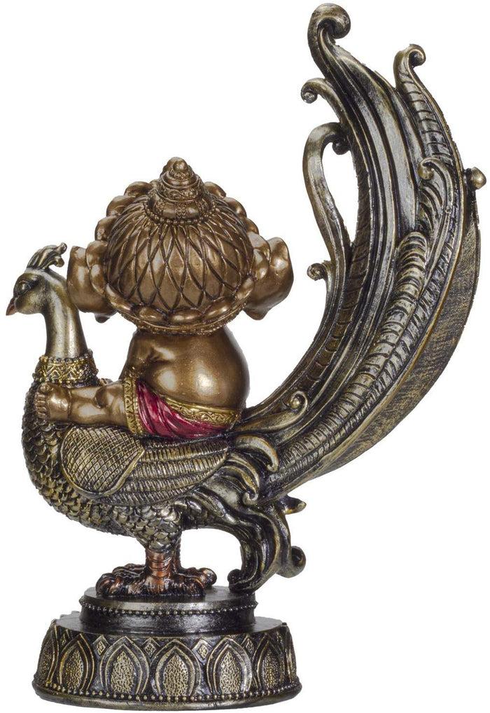 Ebros Gift Ebros Hindu Elephant God Lord Ganesha On Peacock Lord Of Success Figurine Statue
