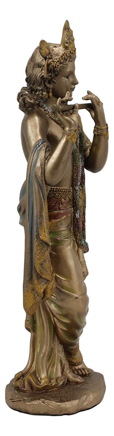 Ebros Gift Ebros Hindu God Of Love Sex Yoga Krishna Avatar Of Vishnu Playing Flute Decor Figurine