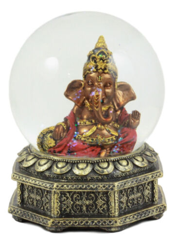 Ebros Gift Ebros Hindu God Of Success Ganesha Water Globe Collectible 6" Tall Lord Ganesh Statue