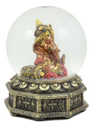 Ebros Gift Ebros Hindu God Of Success Ganesha Water Globe Collectible 6" Tall Lord Ganesh Statue